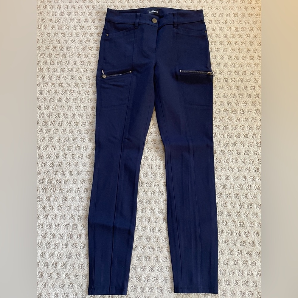 White House Black Market Dark Royal slim slacks